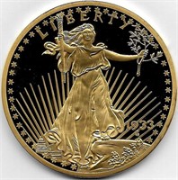 1933 Double Eagle Proof 70mm 24kt Gold Layered