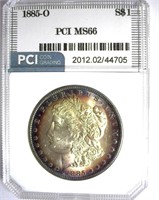 1885-O Morgan PCI MS-66 Beautiful Color