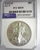 2014-W Silver Eagle PCI MS-70