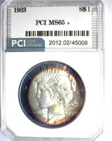 1923 Peace PCI MS-65+ Bold Rim Color