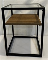 Ashley Square Accent Table with Glass Top