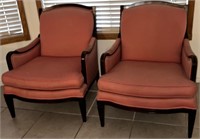 V - PAIR OF MATCHING ARM CHAIRS