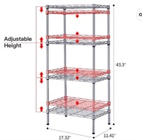 SINGAYE 4 Tier  Adjustable Storage Shelf