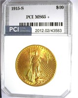 1915-S Gold $20 PCI MS-65+ LISTS FOR $6750