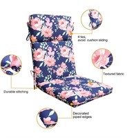 BOSSIMA Indoor Outdoor High Back Chair Cushion