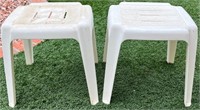 V - LOT OF 2 PATIO DRINK TABLES