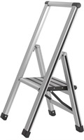 WENKO 1 Step Ladder, Aluminum Folding Step Stool