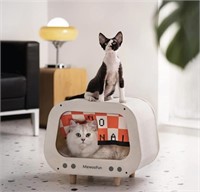 MEWOOFUN TV Cat House for Indoor Cats