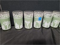 VINTAGE WEDGEWOOD GREEN JASPERWARE HELLENIC GLASS