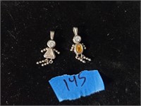 PAIR OF 925 SILVER CHARMS