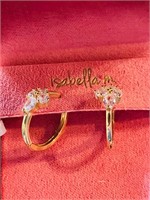 New Beautiful Isabella 14k over Sterling Hoops