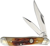 Rough Ryder RR1808 Peanut Brown Stag Bone Knife