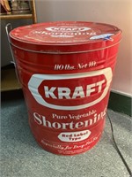Vintage Kraft Shortening Tin Can