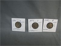 Set of 3 World War II Nickels