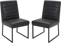 Rivet Decatur Modern Faux Leather Dining Chairs