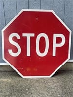 Stop, sign measures 48” x 48” huge