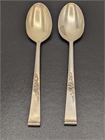 2pc Sterling Silver Classic Rose Spoons