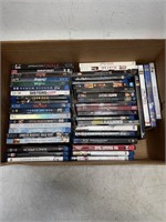 Box of blue ray and dvds