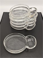 8pc Lead Crystal Coaster W/ Spoon Holder