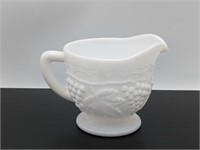 Imperial Milk Glass Creamer, Grape Harvest