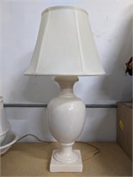 VTG Cream Colored Lamp W/ Shade
