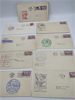 Collection of 1930 Stamped Envelopes From Landmark