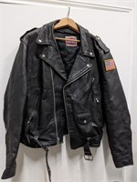 Rare VTG Echtes Leather Motorcycle Jacket