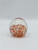 Hand Blown Glass Sphere Paper Weight