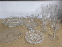 Large Clear Cut Glass Lot