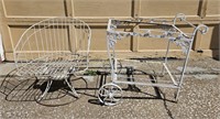 Bent Iron Lounge Egg Chair & Cart