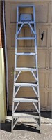 8ft Tall Aluminum Industrial Ladder
