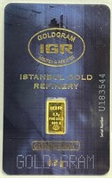 G - GOLDGRAM 0.5G FINE GOLD BAR 999.9 W/SERIAL NUM