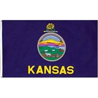 3ft Wide by 5ft in lenght Kansas State Flag