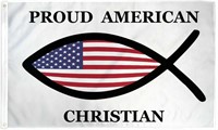 3ft Wide by 5ft in lenght Christian Flag