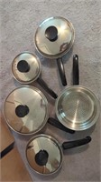Lot of Seal O Matic pans with lids including