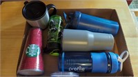 Box of shakers and insulated cups