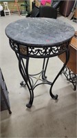 BAR HEIGHT MARBLE TOP TABLE