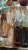 Flat of glass bottles
