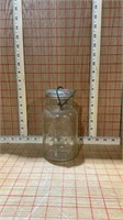 Clear glass hall jar