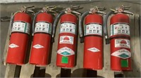 (5) Amerex Fire Extinguishers