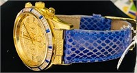 Micheal Kors mk-2311 blue snake skin watch