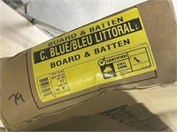 1 Box of Vinyl Board & Batten Siding , C. Blue.