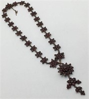 Bohemian Garnet Star Pendant Necklace