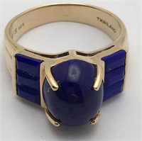 10k Gold And Blue Lapis Ring