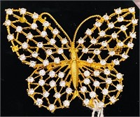 Gorgeous vintage Butterfly Rhinestone Brooch