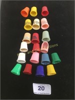 Vintage Plastic Advertising Sewing Thimbles 20