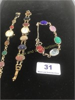 Vintage Gemstone Scarab Watches, Bracelets