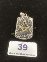 Masonic Necklace Dog Tag Pendant