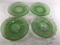 Depression Green 8" Plates 9 Count