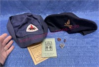 Camp Fire Girls pieces & Military pin
